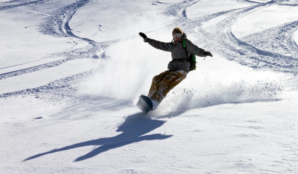 skiing and snowboarding